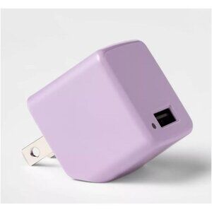 Heyday Single Port Wall Charger 12 Watts Pastel Lavender